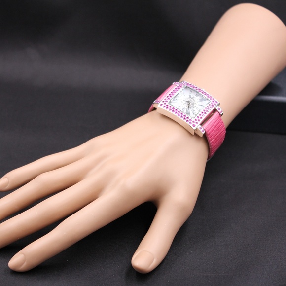Pink Sapphire Diamond 3.37 Ct Unisex Luxury Watch main image 7